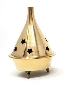 Brass Constellation Charcoal Burner (2-Piece Set)