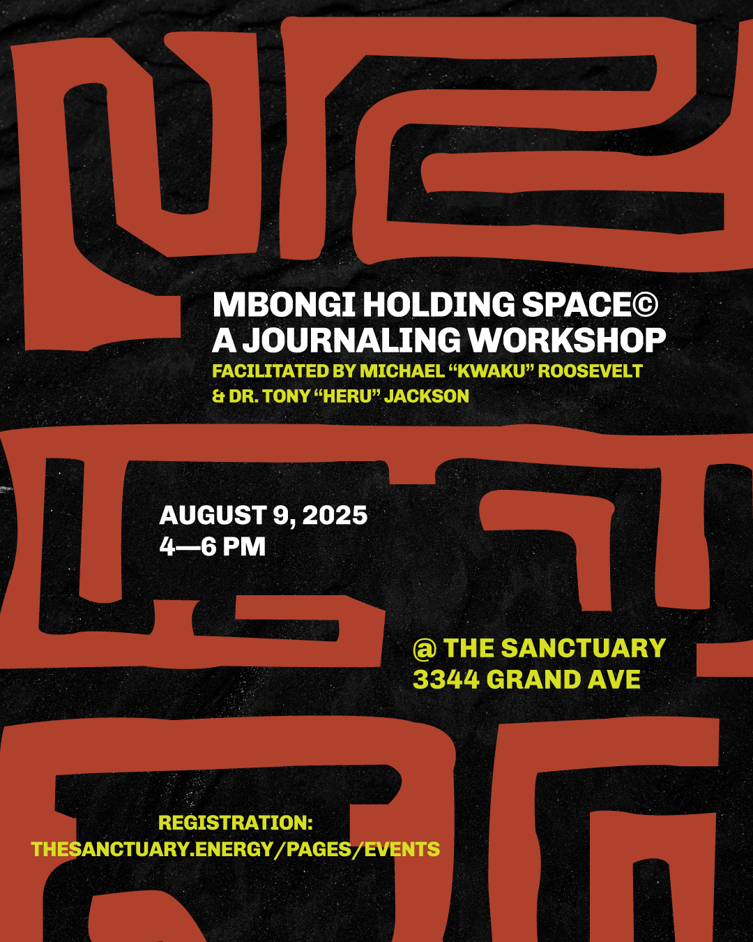 MBONGI HOLDING SPACE© A JOURNALING WORKSHOP IN COMMUNITY (AUGUST 9TH)
