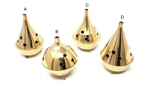 Brass Constellation Charcoal Burner (2-Piece Set)